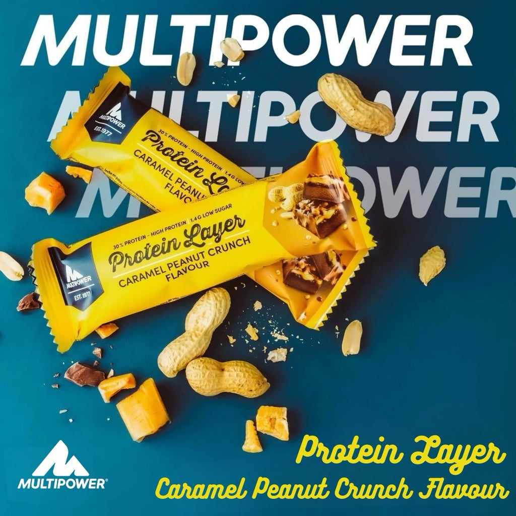 Multipower Protein Layer Karamel ve Yer Fıstıklı Protein Bar 50g (Tekli)