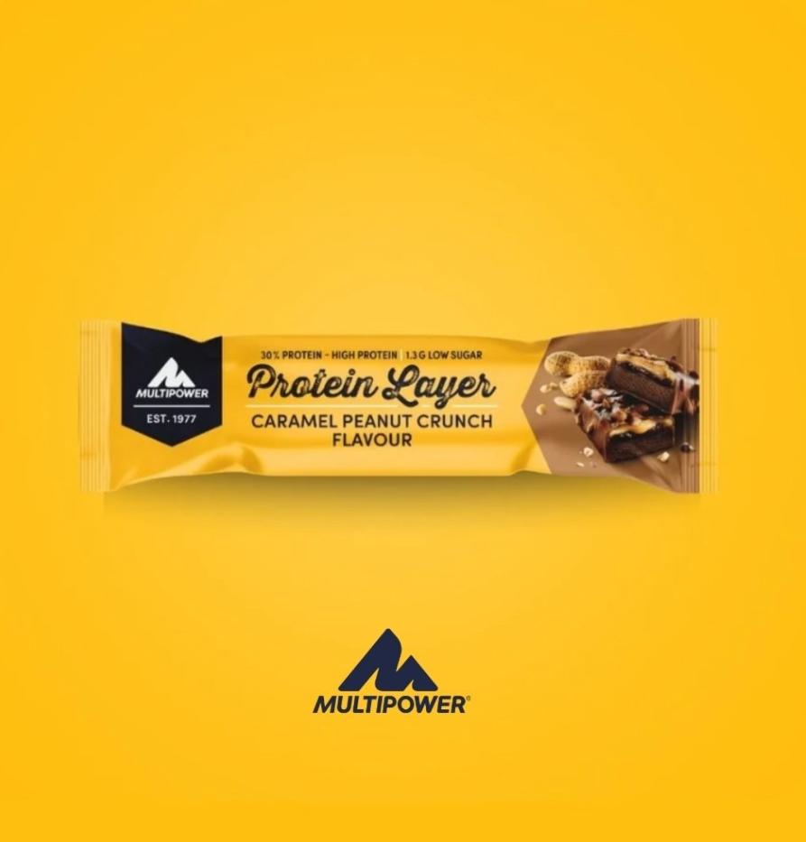 Multipower Protein Layer Karamel ve Yer Fıstıklı Protein Bar 50g (Tekli)