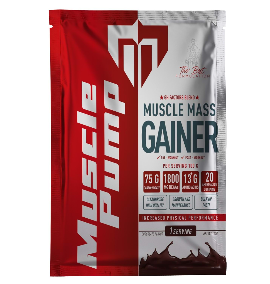 Muscle Pump Muscle Mass Gainer 100g - Çikolata Aromalı Ürün ana görseli