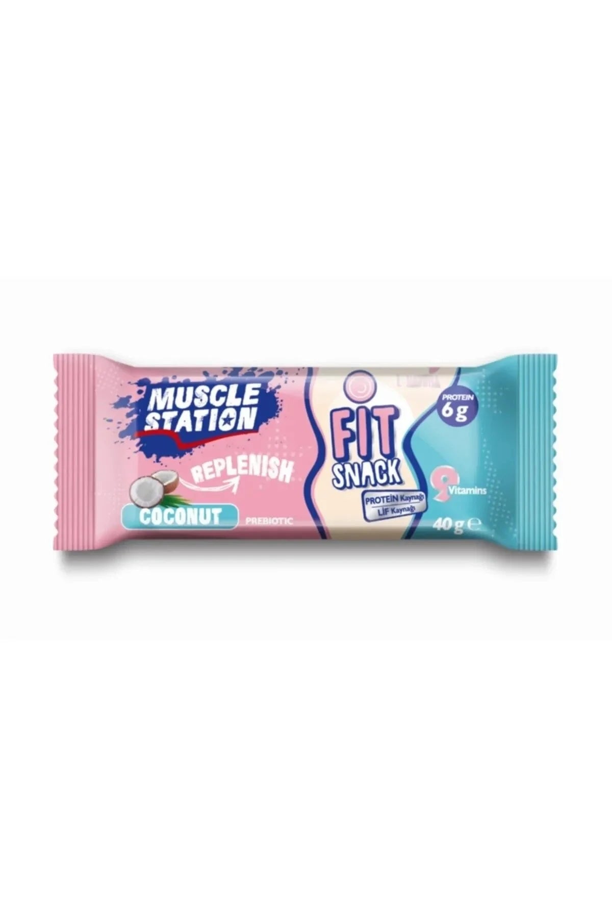 Musclestation Fit Snack Coconut - Protein ve Vitamin İlaveli Bar Ürün ana görseli
