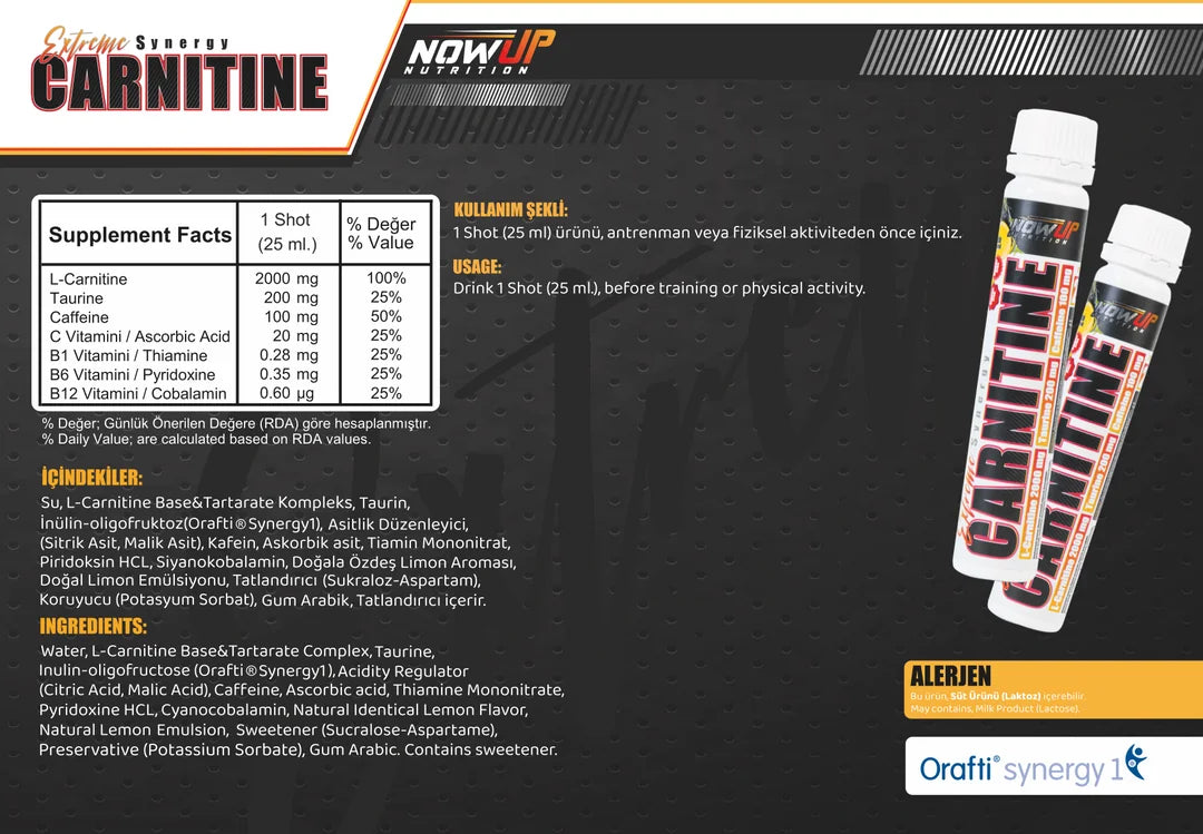Extreme Synergy L-Karnitin Shot 25ml Limon Aromalı (Tekli) Ürün ikincil görseli
