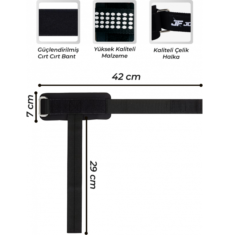 Jofit Pro Lifting Straps Ağırlık Kaldırma Kayışı Siyah Beyaz