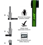 Jofit Pro Lifting Straps Bilek Kayışı Siyah Neon Yeşil