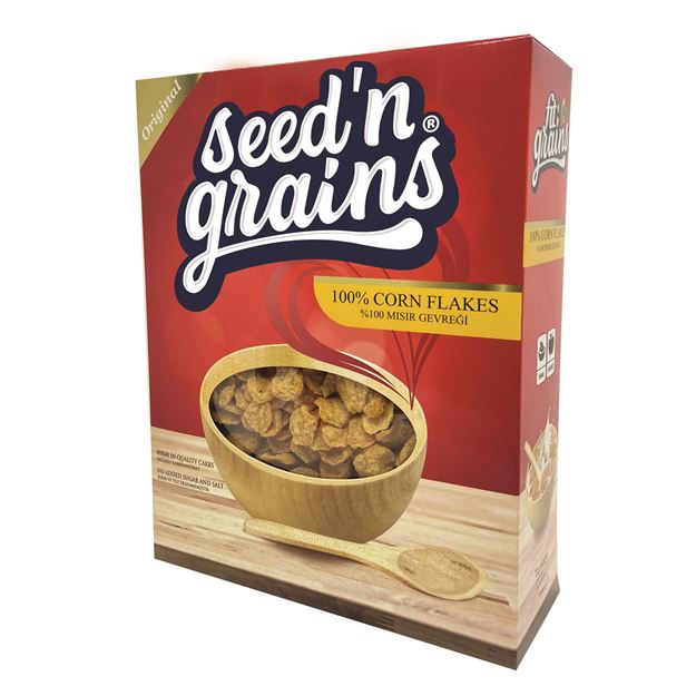 Seed'n Grains Şekersiz Corn Flakes 300g - Diyet Mısır Gevreği Ürün ana görseli