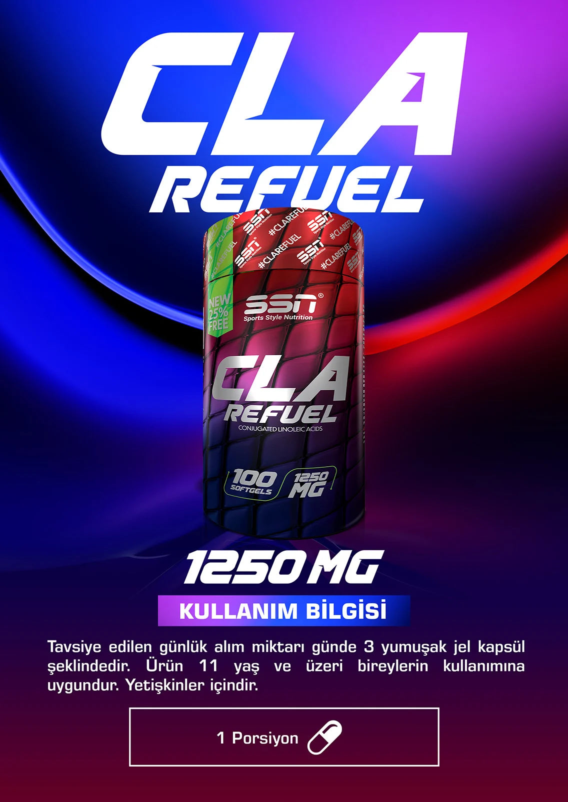 SSN CLA 100 Yumuşak Kapsül (Conjugated Linoleic Acids)
