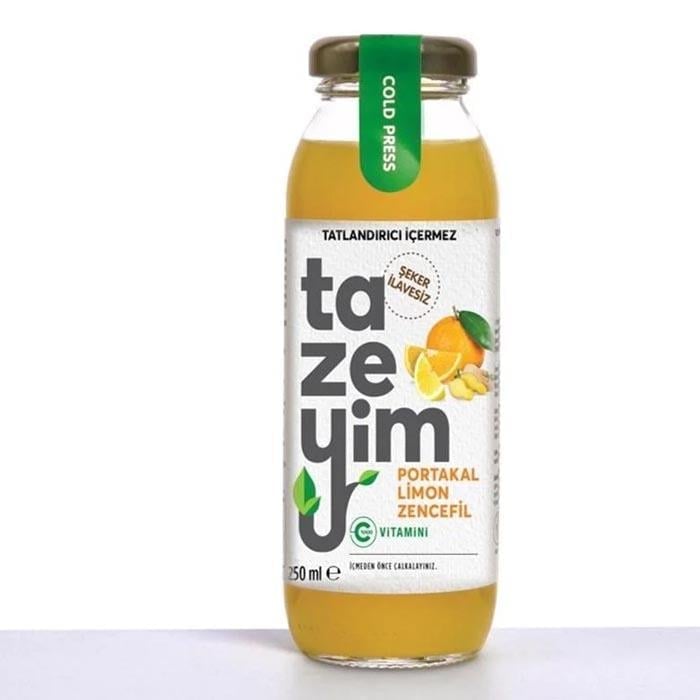 Tazeyim Portakal Limon Zencefil Suyu - 250ml Ürün ana görseli