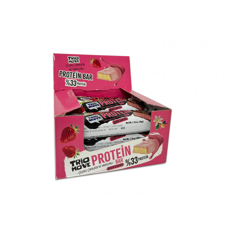 Trio Move %33 Protein Bar 9'lu Kutu - Çilek Aromalı Bar Ürün ana görseli