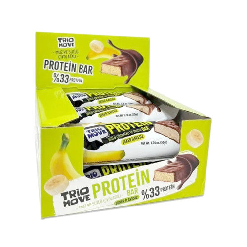 Trio Move %33 Protein Bar 9'lu Kutu - Muz Aromalı Diyet Atıştırmalık Ürün ana görseli