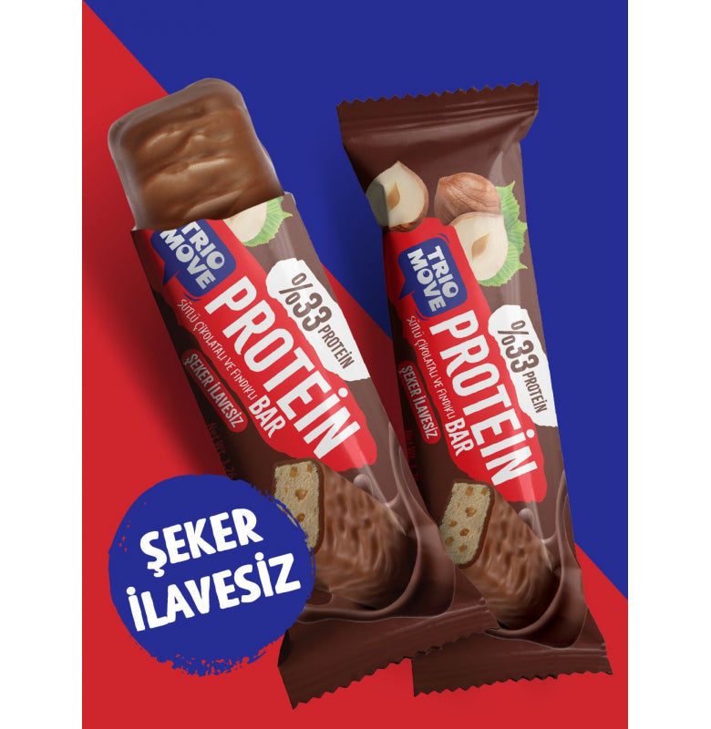 Trio Move %33 Protein Bar Parçacıklı Fındık 50g - Yüksek Protein (Tekli) Ürün ikincil görseli