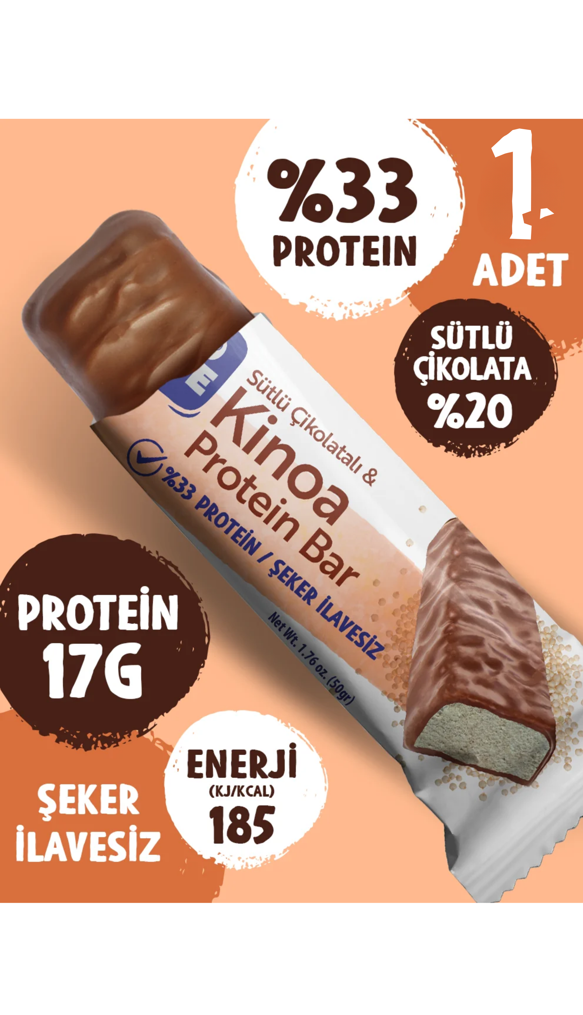 Trio Move %33 Fit Protein Bar Kinoa 50g (Tekli) Ürün ana görseli