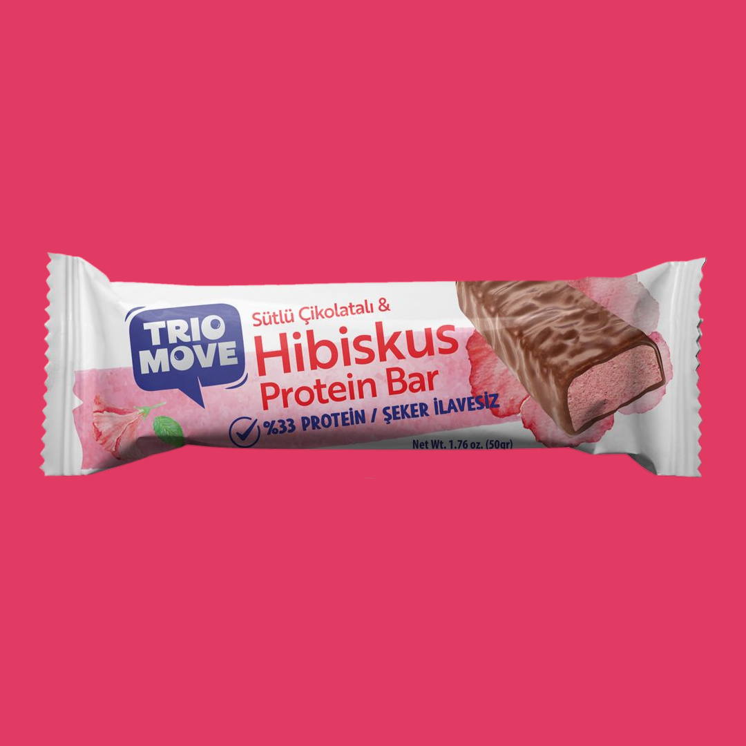 Trio Move %33 Protein Bar Hibiskus 50g - Yüksek Protein (Tekli) Ürün ana görseli
