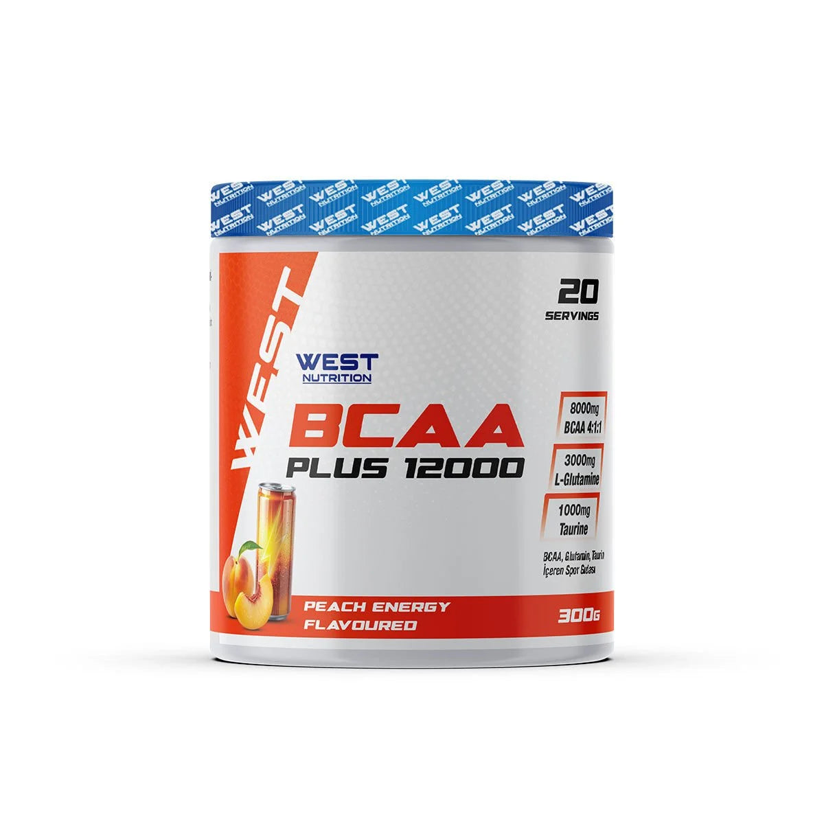 West BCAA Plus 12000 Glutamin Taurin 300g Şeftali Enerji Aromalı Kompleks Amino
