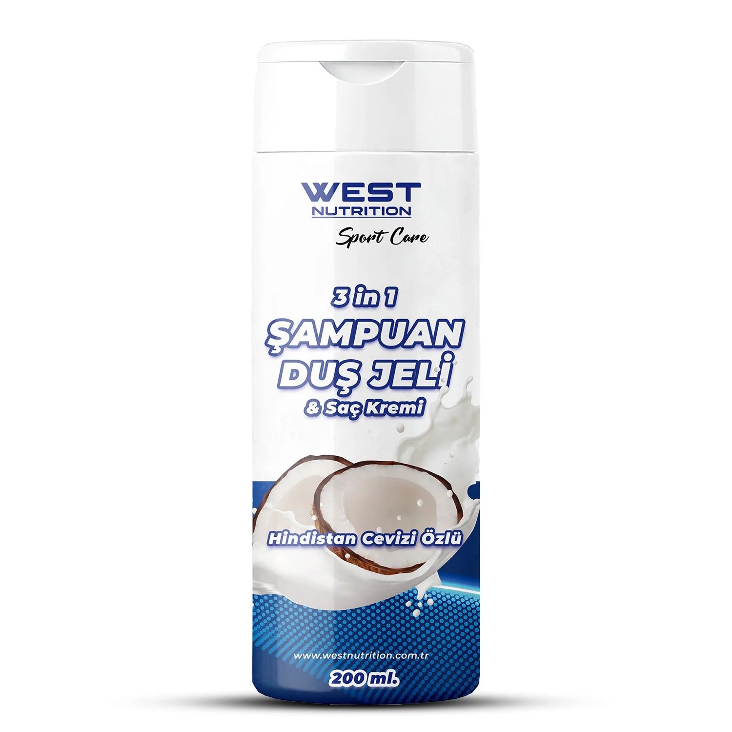 West Şampuan, Saç Kremi ve Duş Jeli 200 ml 3 in 1 Unisex Ürün ana görseli