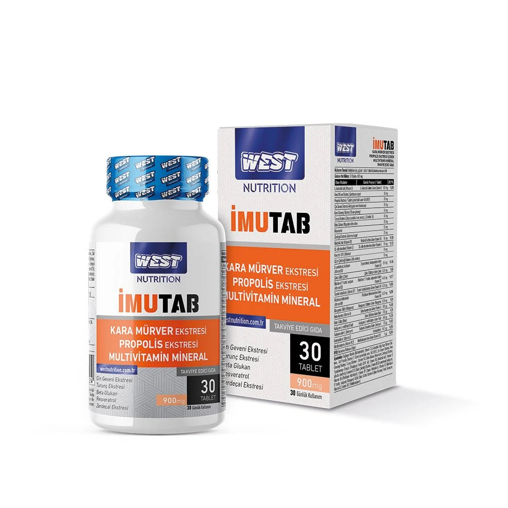 West İmutab Kara Mürver (Sambucus) & Propolis Ekstreli MULTİVİTAMİN MİNERAL 30 Tablet Ürün ana görseli