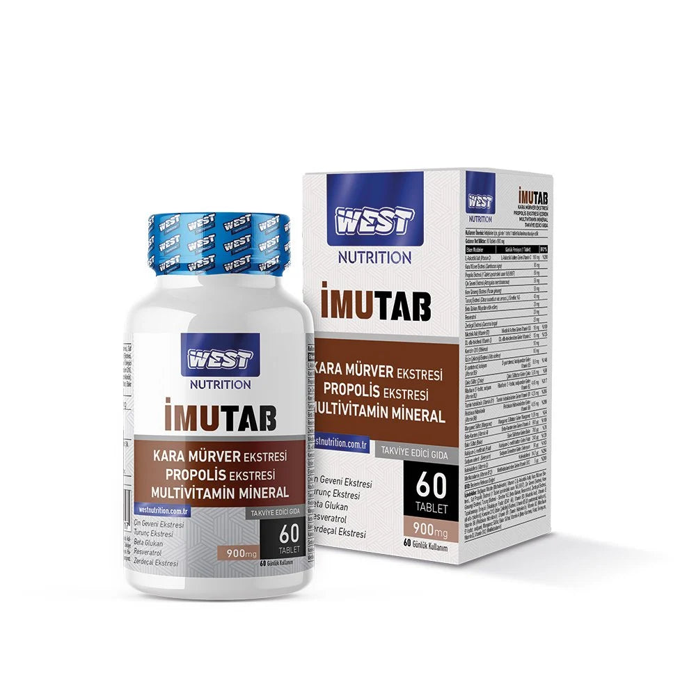 West İmutab Kara Mürver (Sambucus) & Propolis Ekstreli MULTİVİTAMİN MİNERAL 60 Tablet Ürün ana görseli