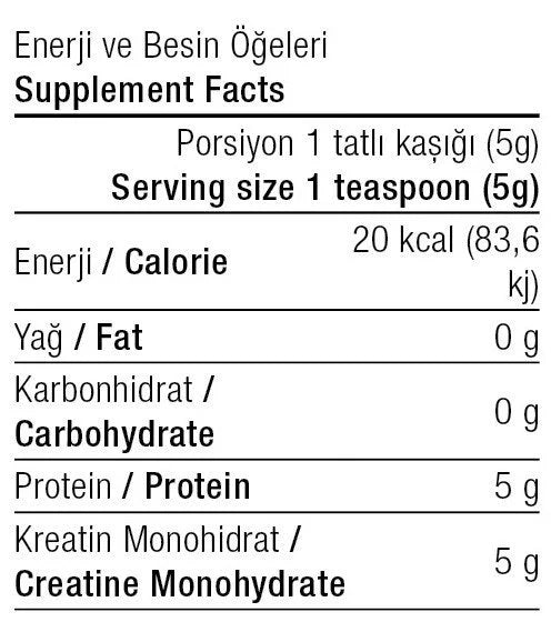 West Creatine Monohydrate 300g Aromasız Kreatin Monohdirat