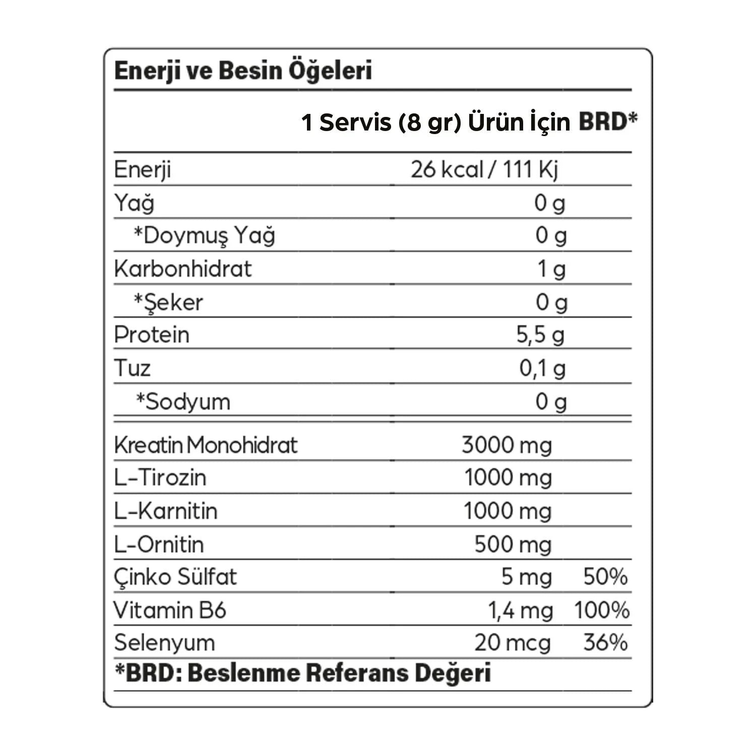 West Creatine Monohydrate 320g Kreatin Plus Amino Ürün ikincil görseli