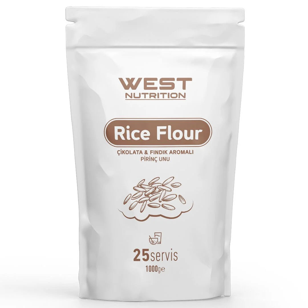 West Rice Flour 1000g Çikolata ve Fındık Aromalı Pirinç Unu