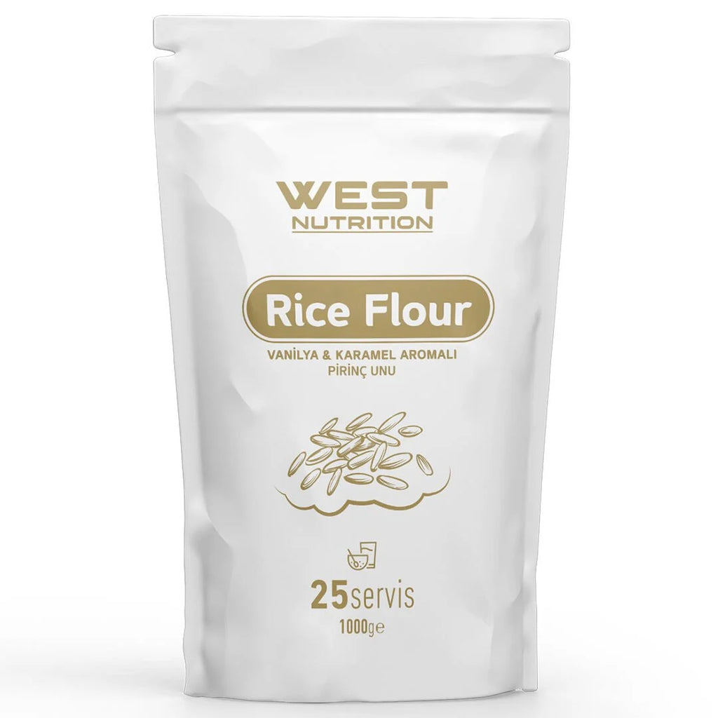 West Rice Flour 1000g Vanilya ve Karamel Aromalı Pirinç Unu