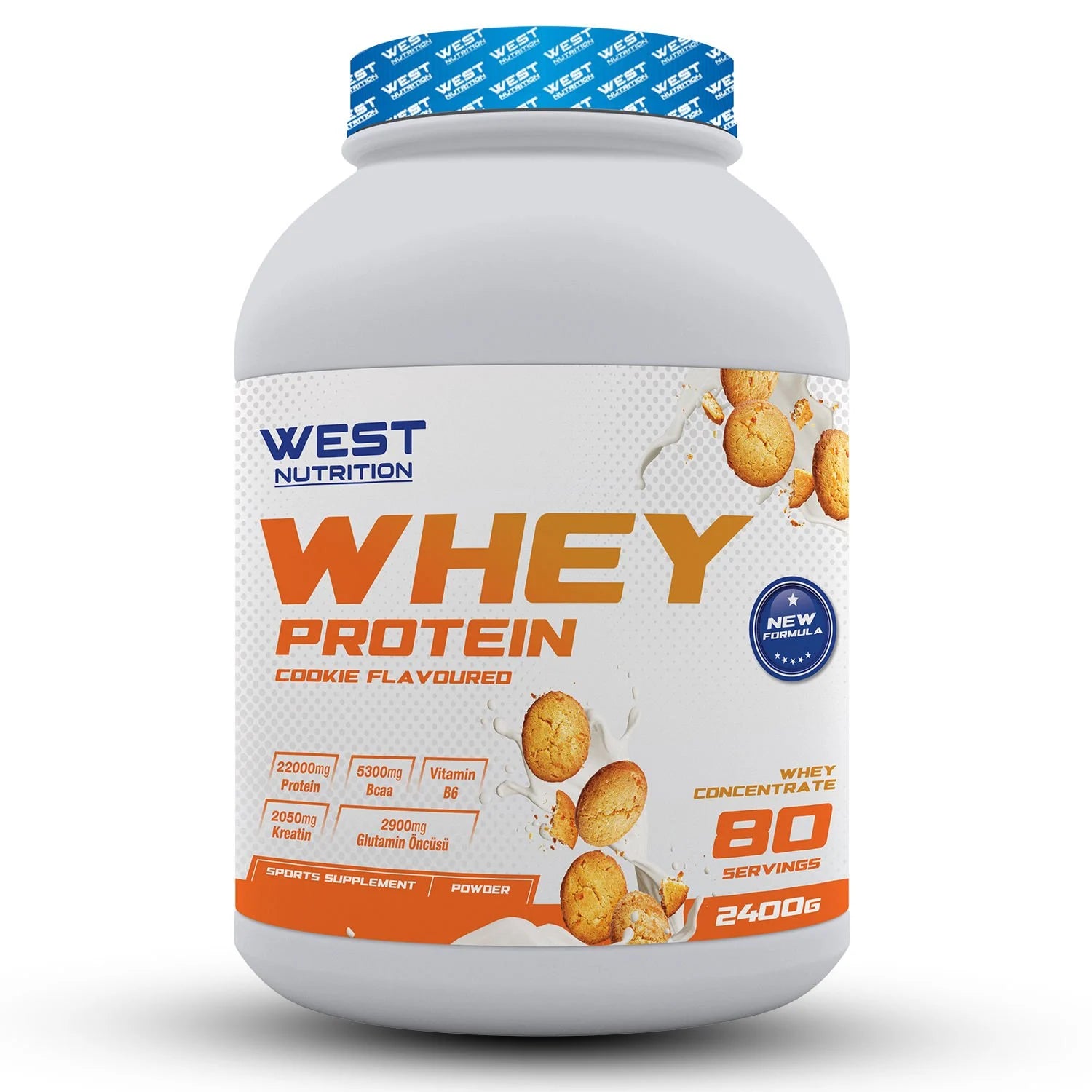 West Whey Protein Tozu 2400g - Kurabiye Aromalı Ürün ana görseli