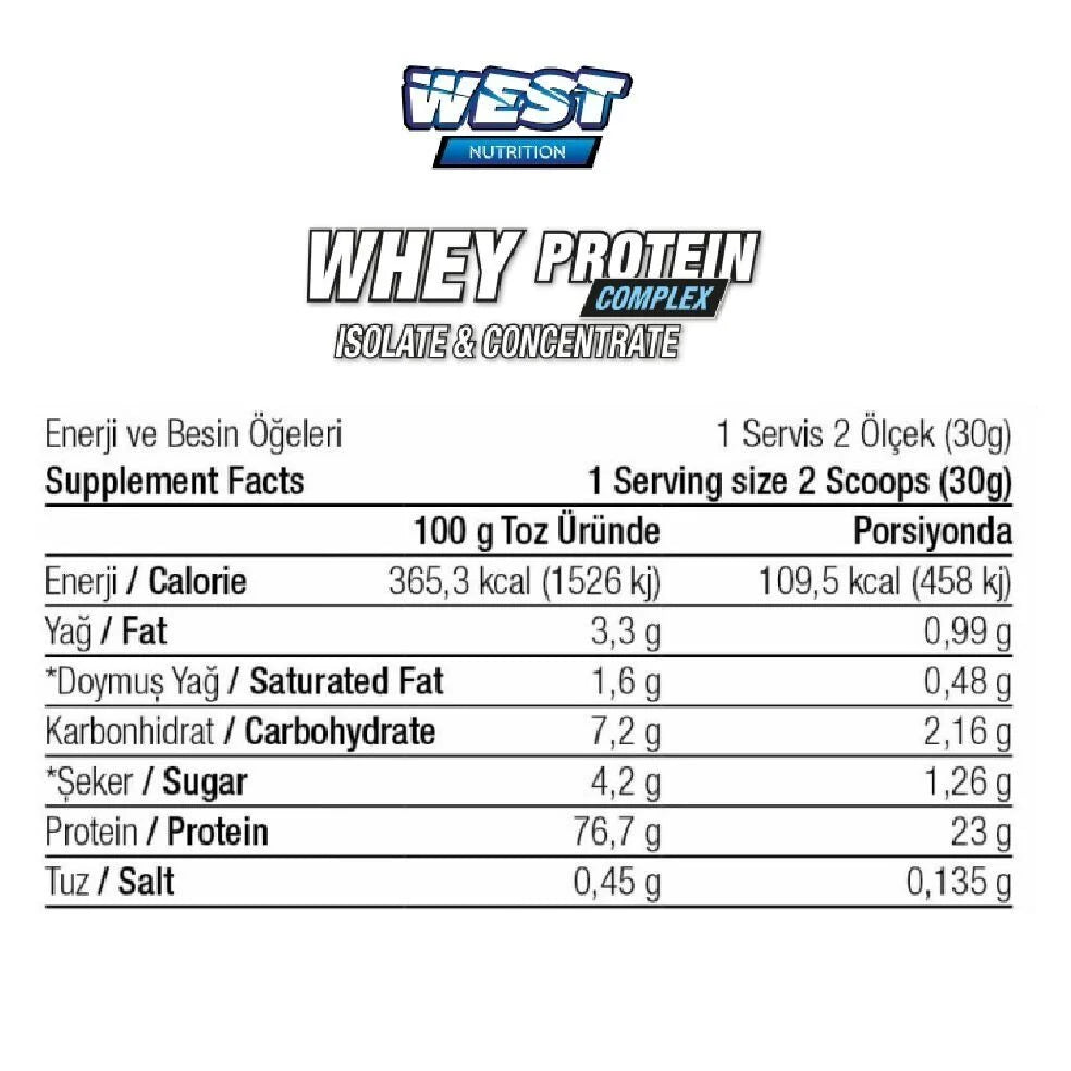 West Whey Complex İzole & Konsantre Kurabiye Aromalı Protein Tozu