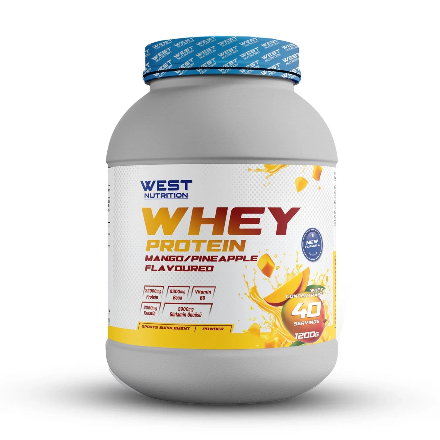 West Whey Protein Tozu 1200g - Ananas ve Mango Aromalı Ürün ana görseli