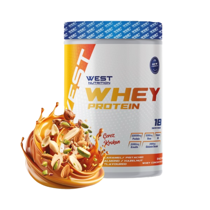 West Whey Protein Tozu 540g 18 Servis - Çerez Krokan Aromalı Ürün ana görseli